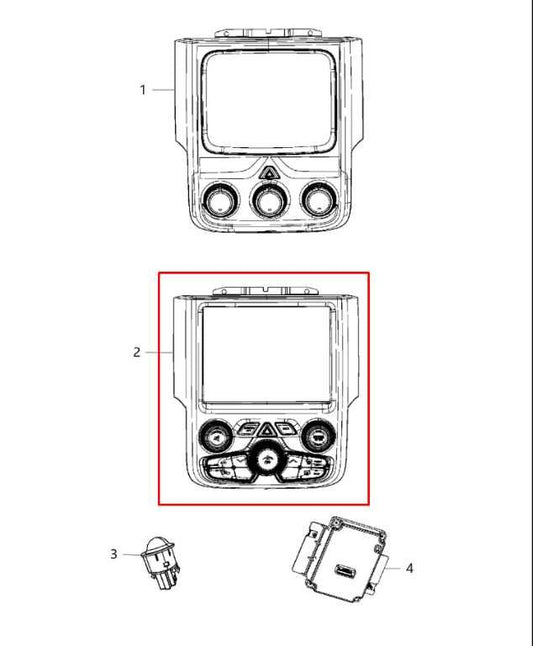 2013-2018 RAM 1500 Laramie Heater Temperature Climate Control Panel 1UJ97DX9AF - Alshned Auto Parts