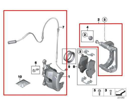11-16 Mini Countryman Cooper S AWD Front Right and Left Side Brake Disc Caliper - Alshned Auto Parts