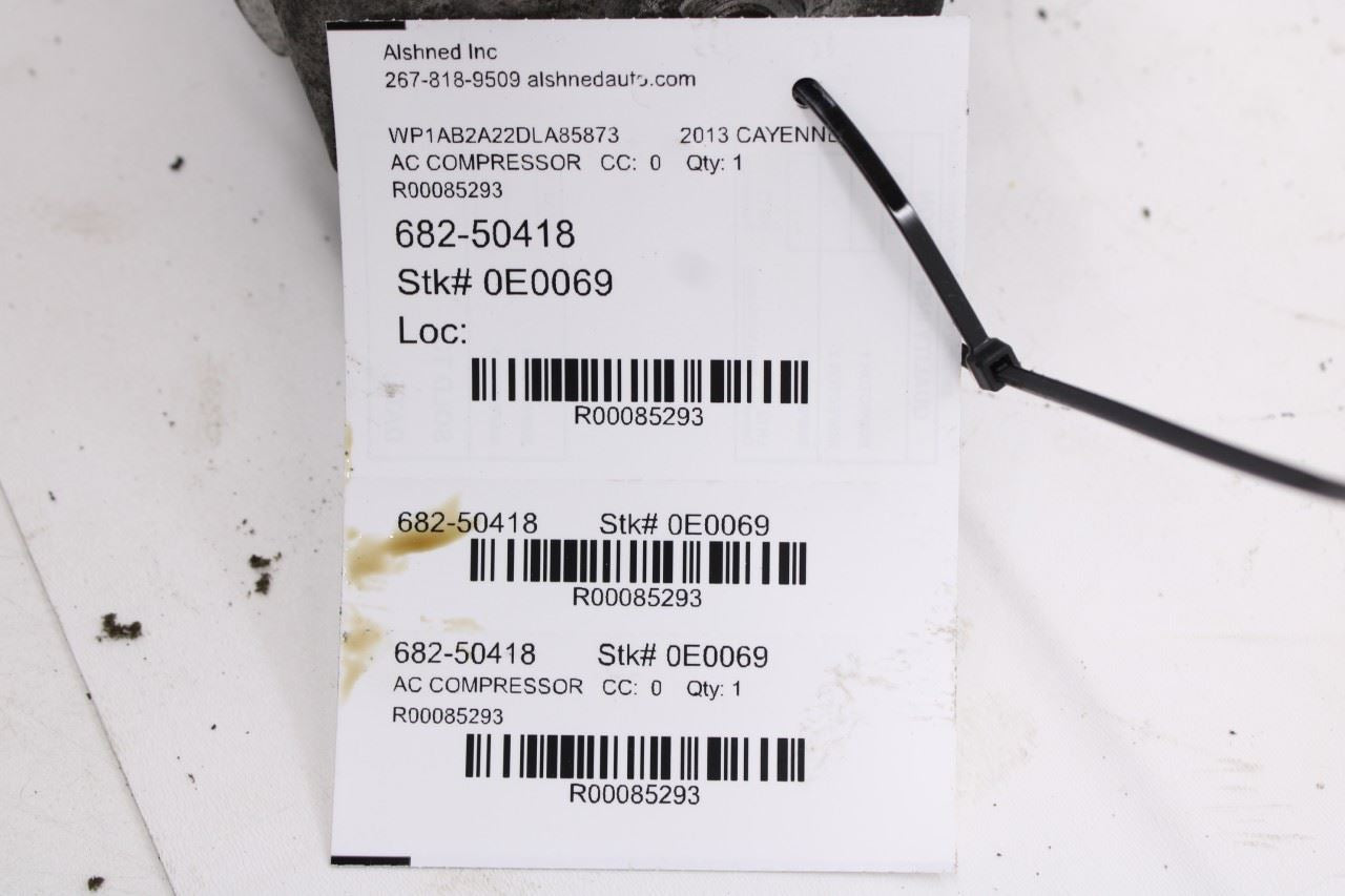 2011-2018 Porsche Cayenne S 4.8L Air Conditioning AC Compressor 7P5820803B OEM9