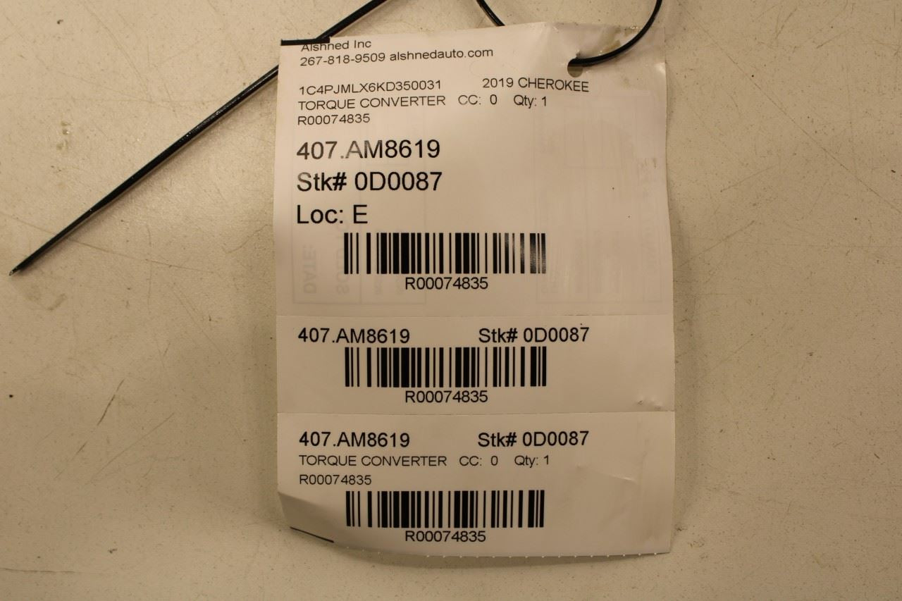 2014-22 Jeep Cherokee Latitude 3.2L 4x4 Transmission Torque Converter 68304202AA - Alshned Auto Parts