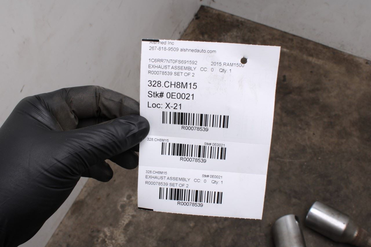 11-15 Ram 1500 Laramie 5.7L 4x4 Left and Right Exhaust Resonator Pipe 55398332AH - Alshned Auto Parts