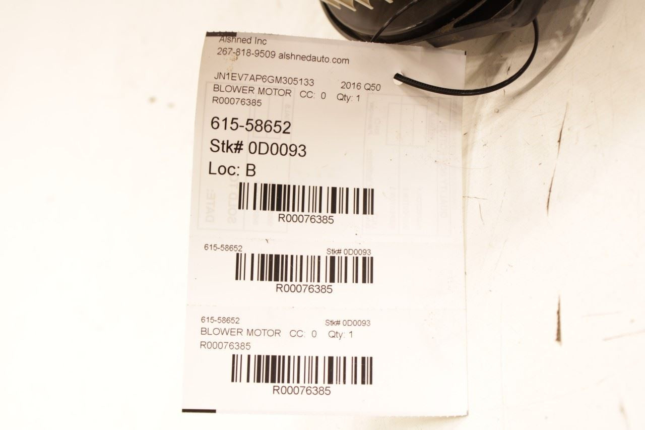 2014-2024 Infiniti Q50 Premium 3.0L AC Heater HVAC Blower Motor Fan 272V0-JK61A - Alshned Auto Parts