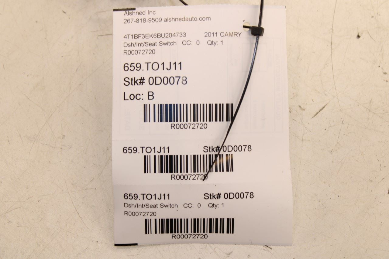 07-11 Toyota Camry LE FR LH Driver Side Power Seat Adjustment Switch 84922-AE010 - Alshned Auto Parts
