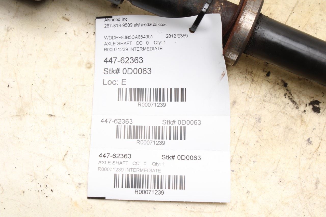 2010-2016 Mercedes-Benz E350 Sport 4MATIC FR Intermediate Axle Shaft 2213300701 - Alshned Auto Parts