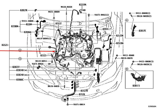 2010-2013 Lexus IS250 2.5L AWD Engine Wire Wiring Harness 82121-53193 OEM *ReaD* - Alshned Auto Parts
