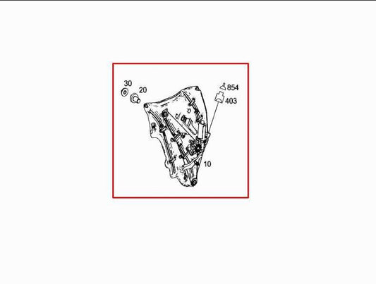06-09 Mercedes-Benz CLK 350 Rear Right Door Window Regulator w Carrier and Motor - Alshned Auto Parts
