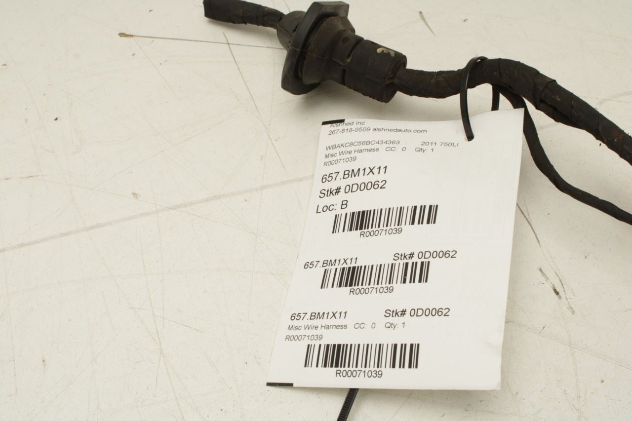10-12 BMW 750Li xDrive Rear Bumper PDC Wire Harness w/ Park Sensors 61119214300 - Alshned Auto Parts