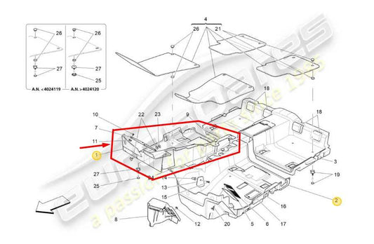 2014-2017 Maserati Ghibli RWD Front Right Side Floor Carpet Liner 673007628 OEM - Alshned Auto Parts
