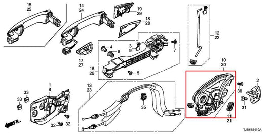 2019-2024 Acura RDX SH-AWD Rear Left Side Door Lock Latch Actuator 72650-TVA-A01 - Alshned Auto Parts