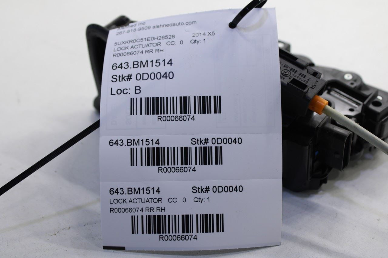 2014-2018 BMW X5 xDrive35i Rear Right Side Door Lock Latch Actuator 51227281942 - Alshned Auto Parts