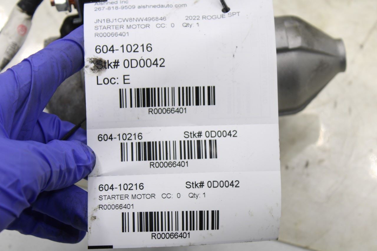 2022 Nissan Rogue Sport SL AWD 2.0L Engine Starter Motor 23300-4BB0C OEM - Alshned Auto Parts
