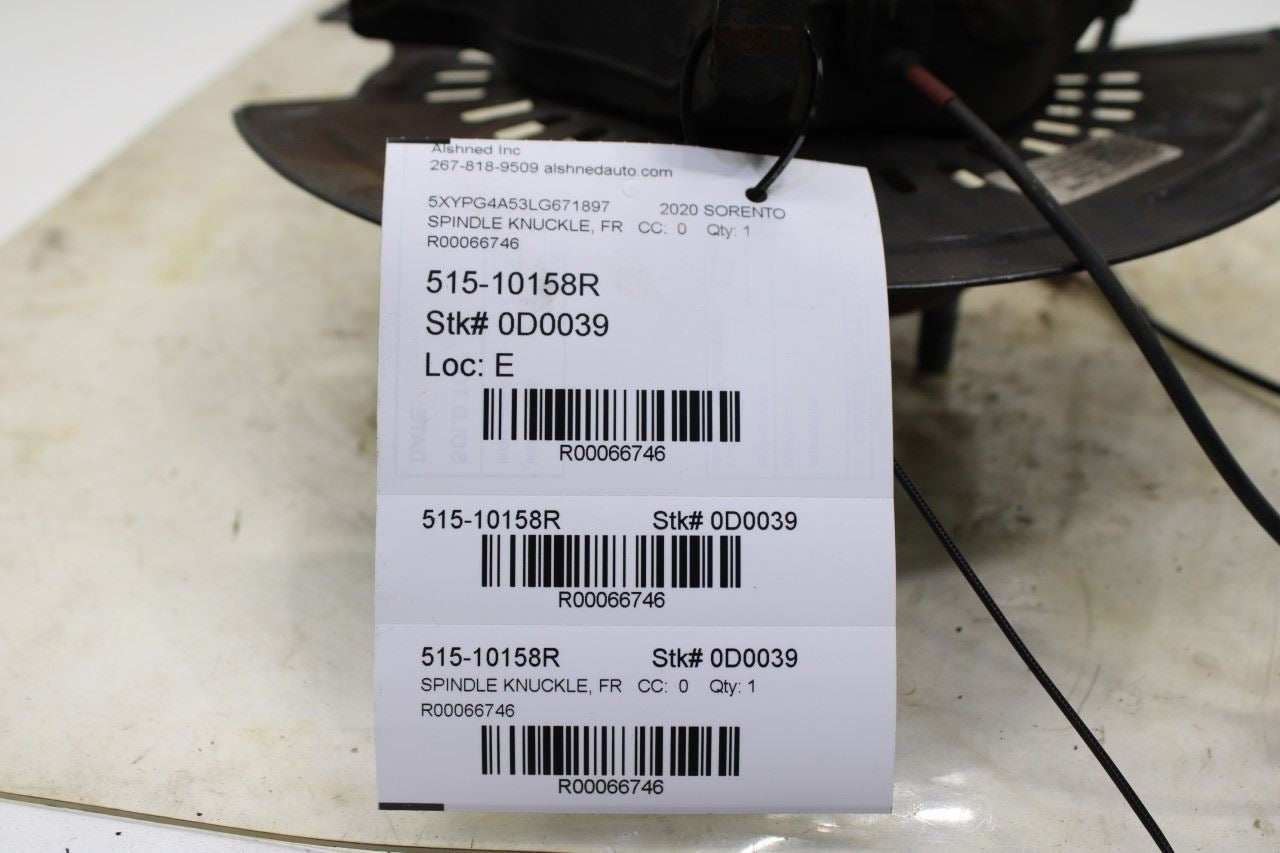 18-20 Kia Sorento FWD Front Right Passenger Side Spindle Knuckle Hub 51716-C5400 - Alshned Auto Parts