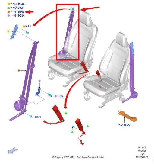 20-25 Ford Explorer Front Right Seat Belt Retractor Pretensioner LB5B-S612D64-AD - Alshned Auto Parts