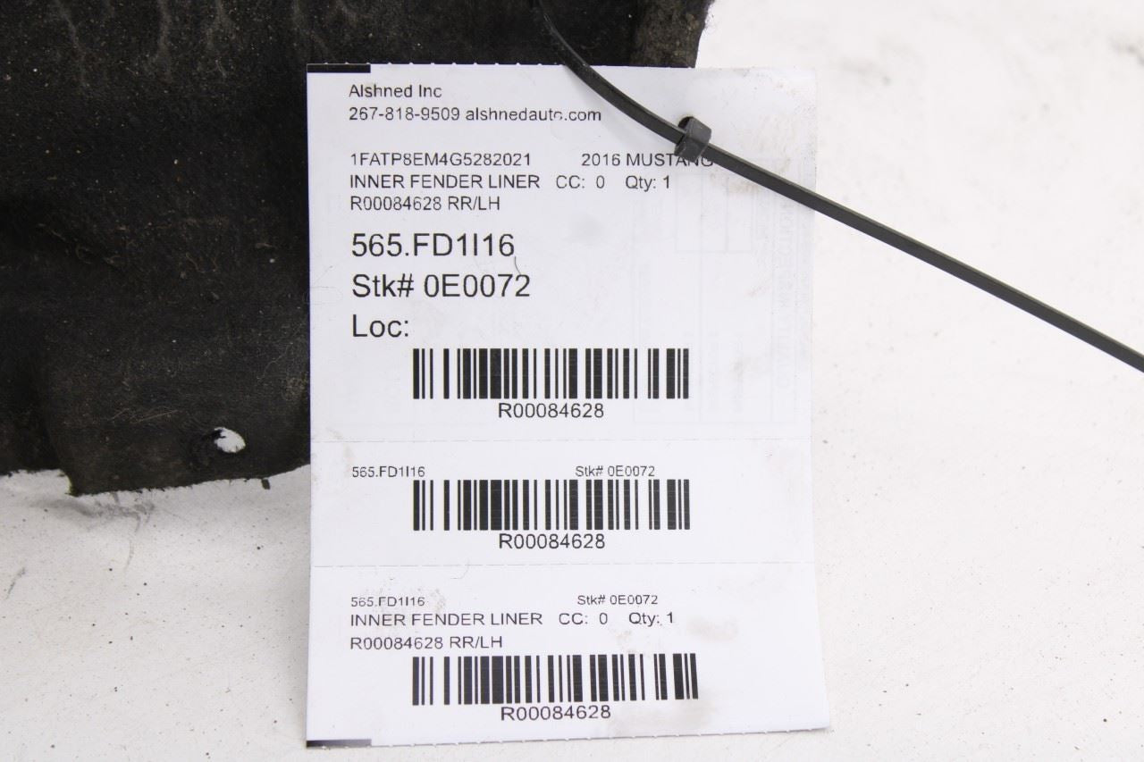 15-23 Ford Mustang Conv V6 Rear Left Driver Side Wheelhouse Liner Splash Shield15