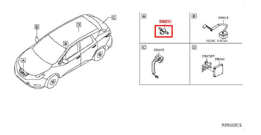 15-24 Nissan Murano Platinum AWD Front Radiator Grille Parking Aid Assist Camera - Alshned Auto Parts