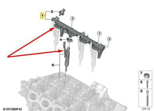 2024 BMW 430i Gran Coupe xDrive 2.0L AWD High Pressure Fuel Rail with Injectors - Alshned Auto Parts