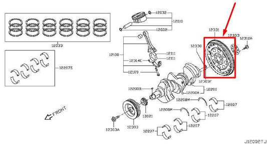 2014-17 Infiniti QX50 3.7L AWD Auto Transmission Flywheel Flexplate 12331-JK20A - Alshned Auto Parts