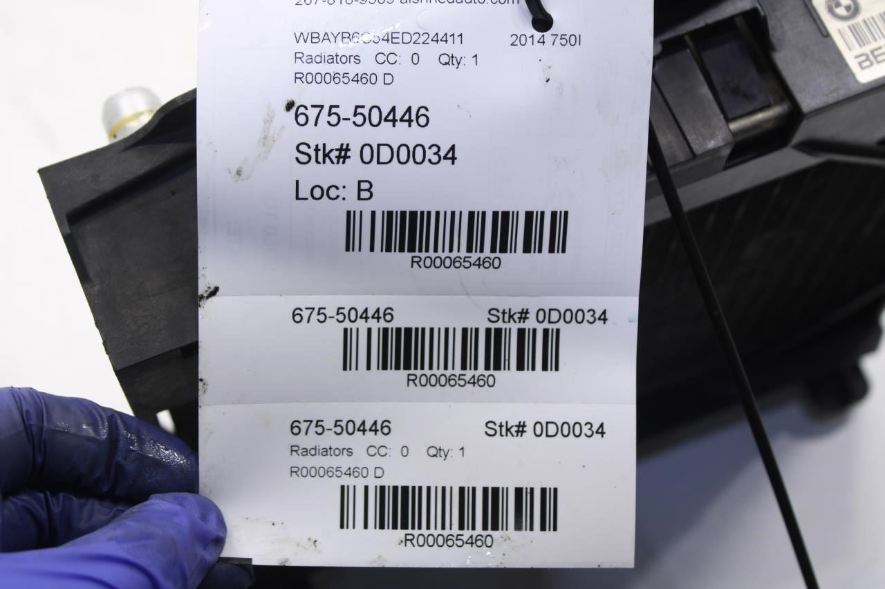 10-15 BMW 750i xDrive 4.4L Engine Left Side Auxiliary Oil Cooler Radiator *ReaD* - Alshned Auto Parts