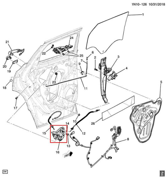 2019-2024 Chevrolet Blazer 2LT Rear Right Side Door Lock Latch Actuator 13546574 - Alshned Auto Parts