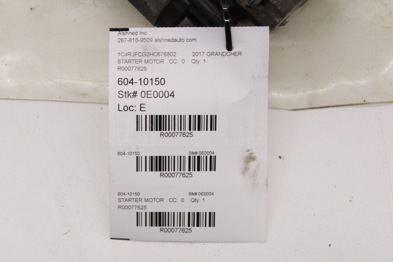 2016-2021 Jeep Grand Cherokee Overland Engine Starter Motor 56029780AB OEM - Alshned Auto Parts