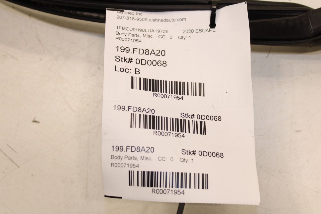 2020-23 Ford Escape SEL Rear Left Side Door Weathestrip On Body LJ6Z-78253A10-F - Alshned Auto Parts