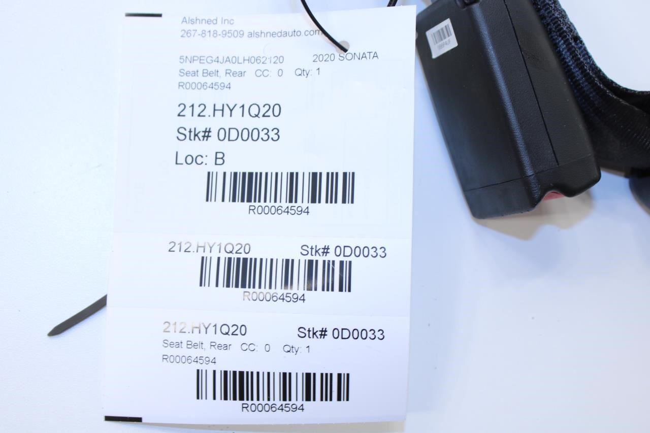 2020-22 Hyundai Sonata SE Rear Center Left Side Seat Belt Buckle 898A0-L0000 OEM - Alshned Auto Parts