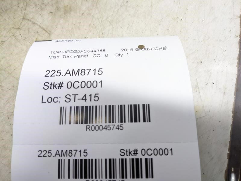 2011-21 Jeep Grand Cherokee Rear Left Door Window Opening Molding 1GX39TRMAC OEM - Alshned Auto Parts
