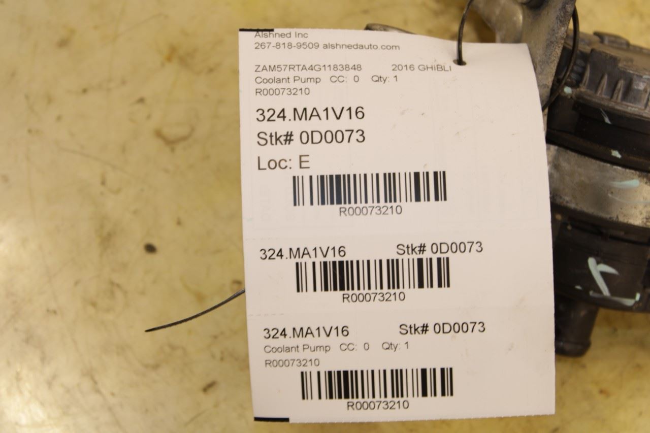 14-21 Maserati Ghibli S Q4 3.0L Electric Auxiliary Coolant Water Pump w/ Bracket - Alshned Auto Parts