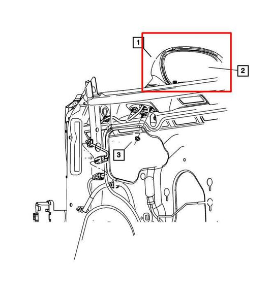 11-14 Dodge Challenger SXT 3.6L RWD Driver Left Side Rear View Mirror 1GD73DX8AE - Alshned Auto Parts