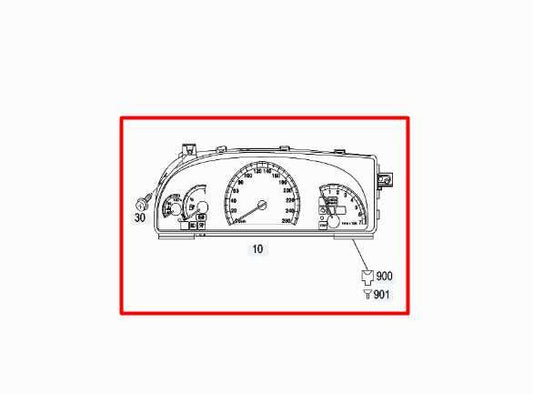 2010-13 Mercedes-Benz S550 Speed Gauge Instrument Cluster 219K Mile 221900090428 - Alshned Auto Parts