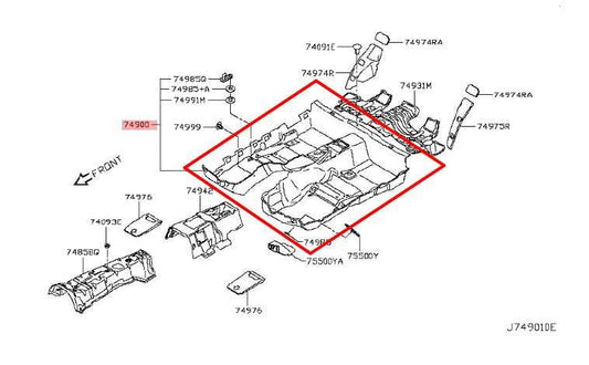 2017-19 Infiniti Q60 Luxe 3.0L Front Floor Interior Carpet Liner Mat 74901-5CA0A - Alshned Auto Parts