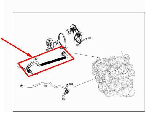 12-16 Mercedes-Benz E350 Sport 4Matic Engine Crankcase Breather Ventilation Hose - Alshned Auto Parts