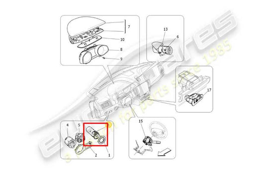 2016-2021 Maserati Ghibli S Q4 3.0L AWD Engine Start Stop Ignition Switch Button - Alshned Auto Parts