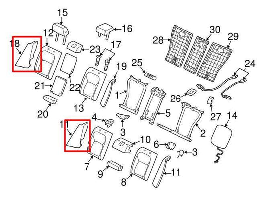 17-20 Jaguar XE R-Dynamic S Rear Right 2nd Row Seat Cushion Trim T4N32656PVJ OEM - Alshned Auto Parts