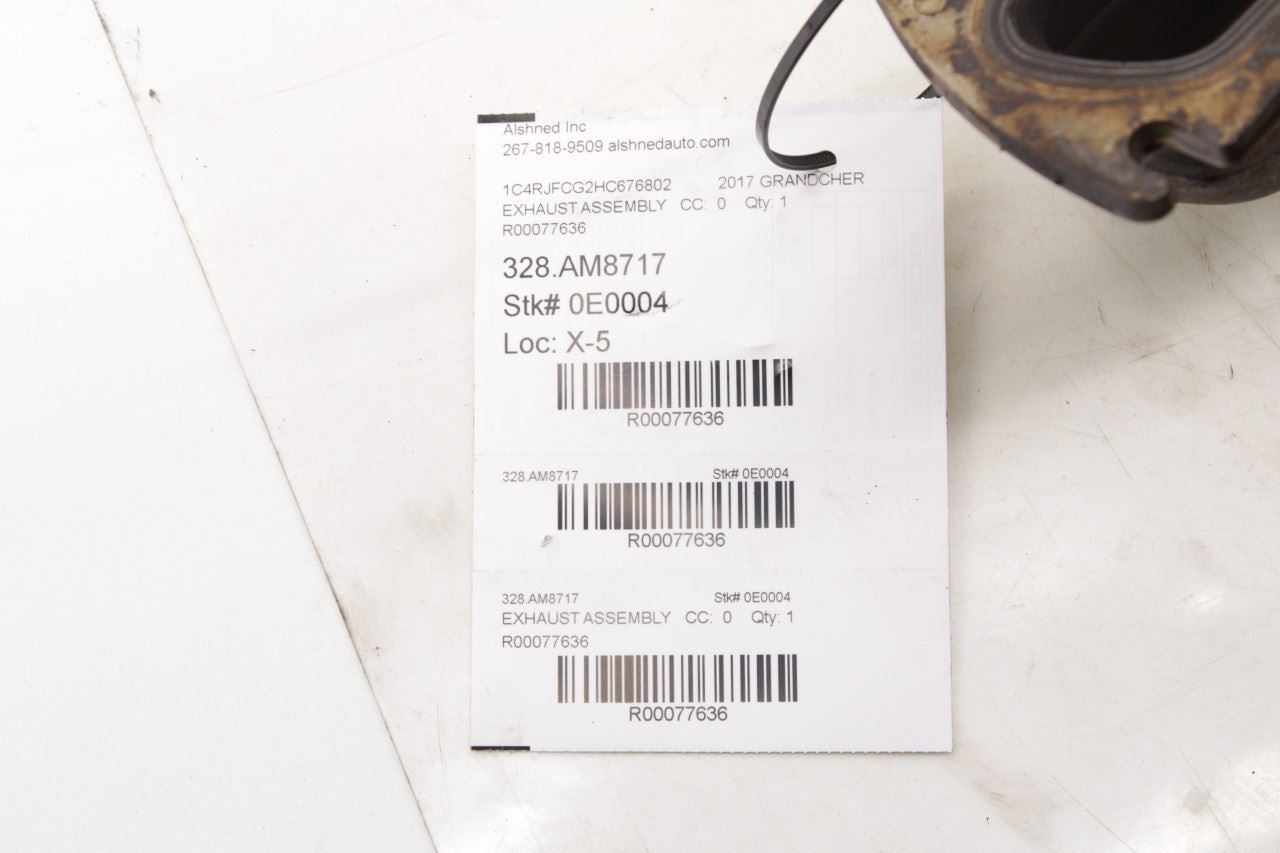 13-17 Jeep Grand Cherokee Overland 3.6L Right Exhaust System Pipe 68110125AE OEM - Alshned Auto Parts