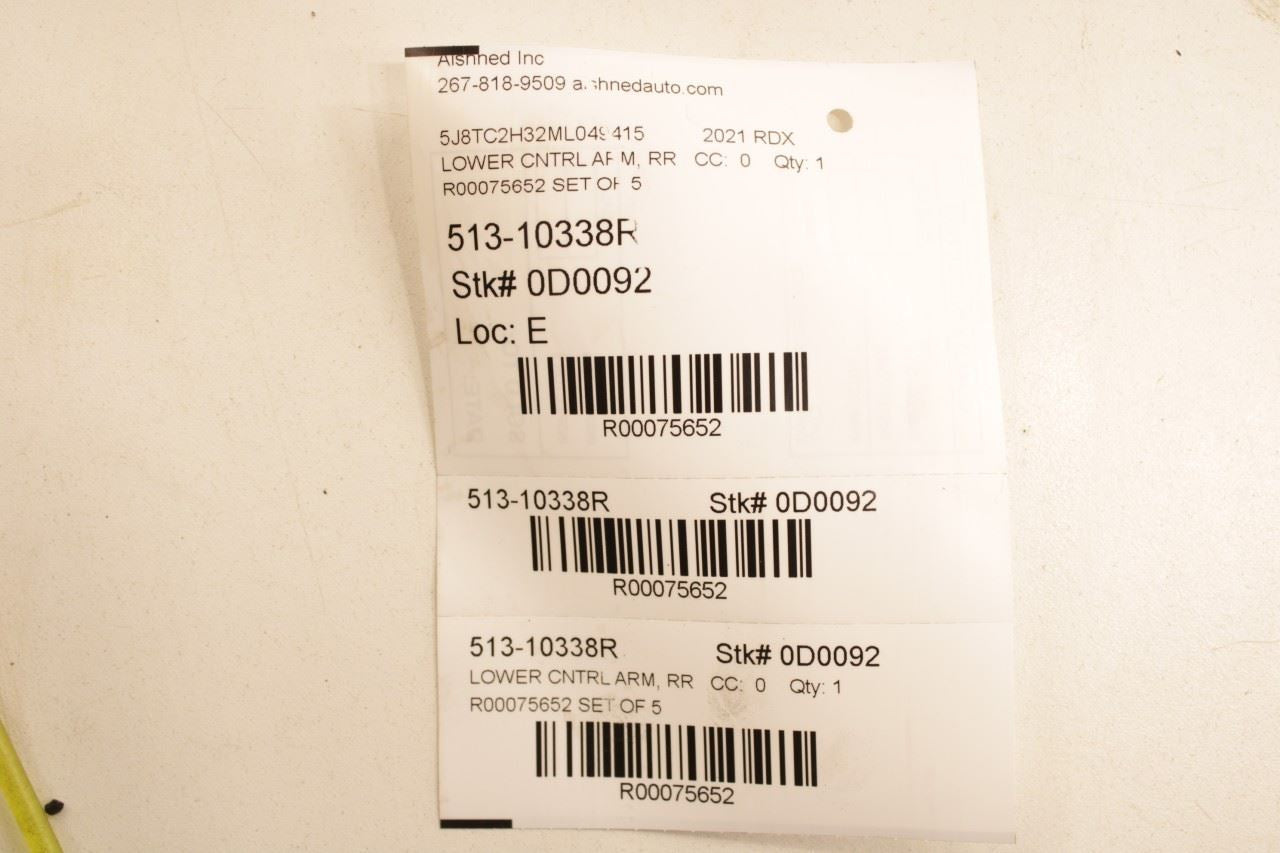 19-25 Acura RDX SH-AWD 2.0L AWD Rear Suspension Right Side Control Arm Set of 5 - Alshned Auto Parts