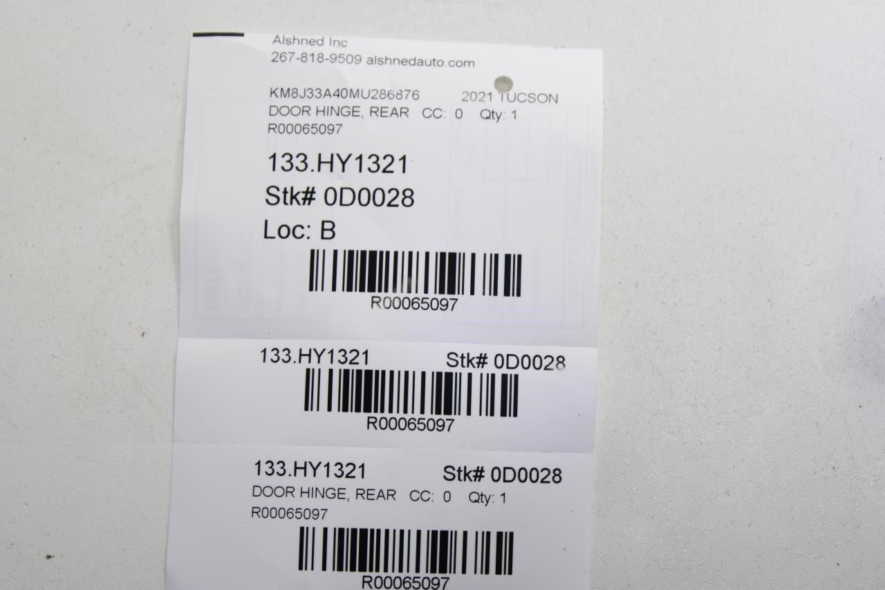 2009-21 Hyundai Tucson Value Rear Right Side Door Hinge Upper and Lower Set of 2 - Alshned Auto Parts