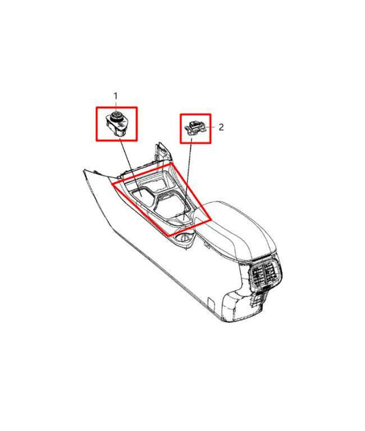 19-23 Jeep Cherokee Latitude Front Center Console Shifter Bezel Trim w/ Switches - Alshned Auto Parts