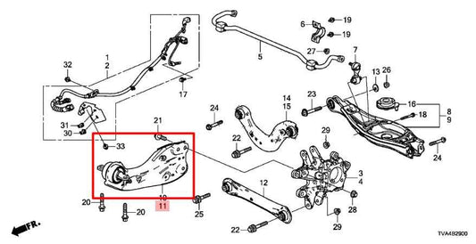 18-22 Honda Accord 1.5L Rear Left Driver Side Trailing Control Arm 52365-TVA-A03 - Alshned Auto Parts