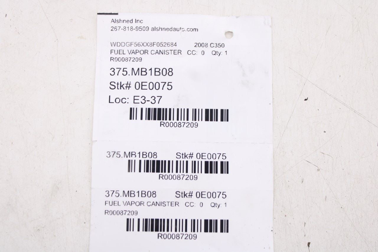 2008-2015 Mercedes-Benz C350 Sport 3.5L Fuel Vapor Evaporator Emission Canister - Alshned Auto Parts