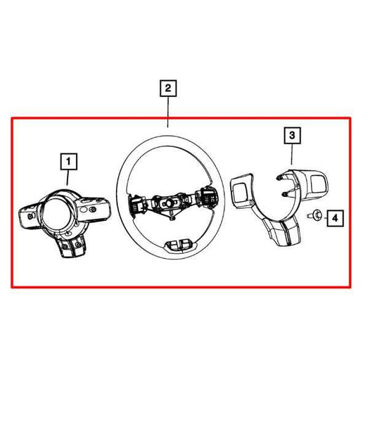 11-17 Jeep Patriot Sport SE Steering Wheel Leather w/ Control Buttons 1QJ871DFAL - Alshned Auto Parts