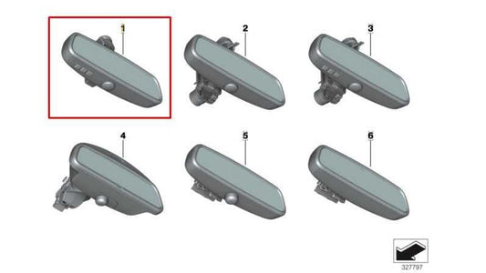 2014-2018 BMW X5 xDrive35i Interior Inside Rear View Mirror 51169320305 OEM - Alshned Auto Parts