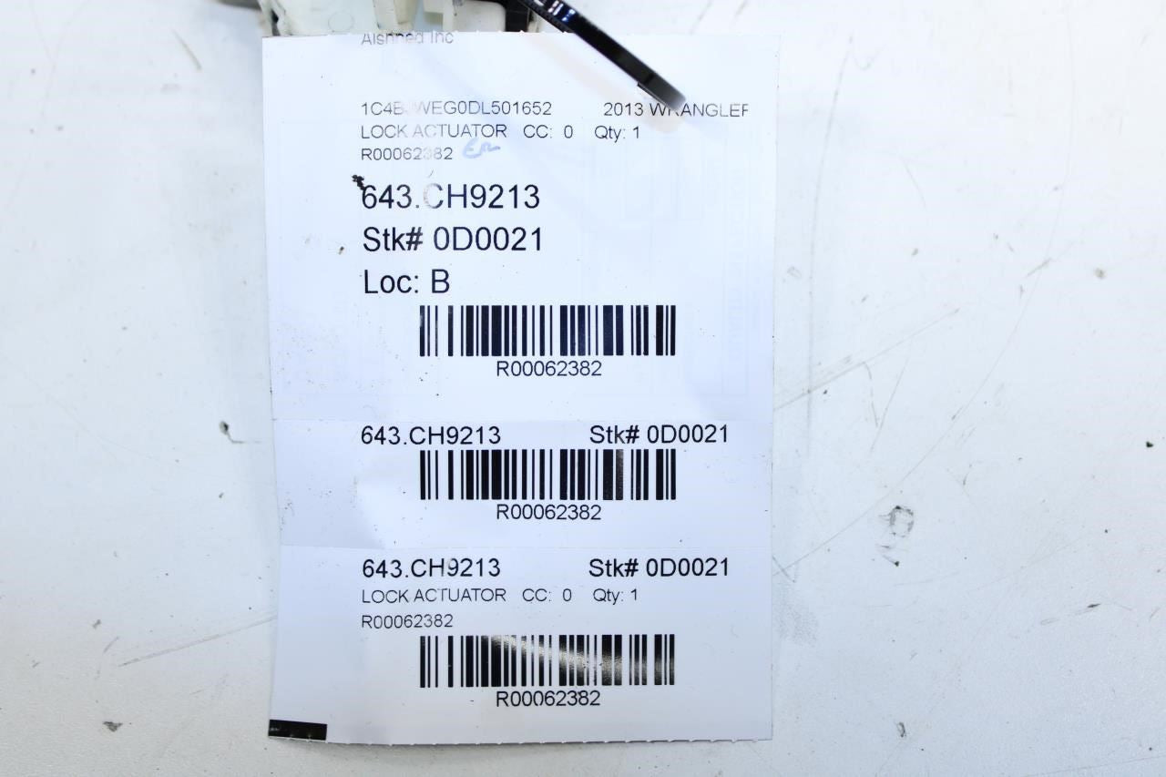 12-18 Jeep Wrangler Sahara ReaR Right Door Lock Latch Actuator 04589048AK *ReaD* - Alshned Auto Parts