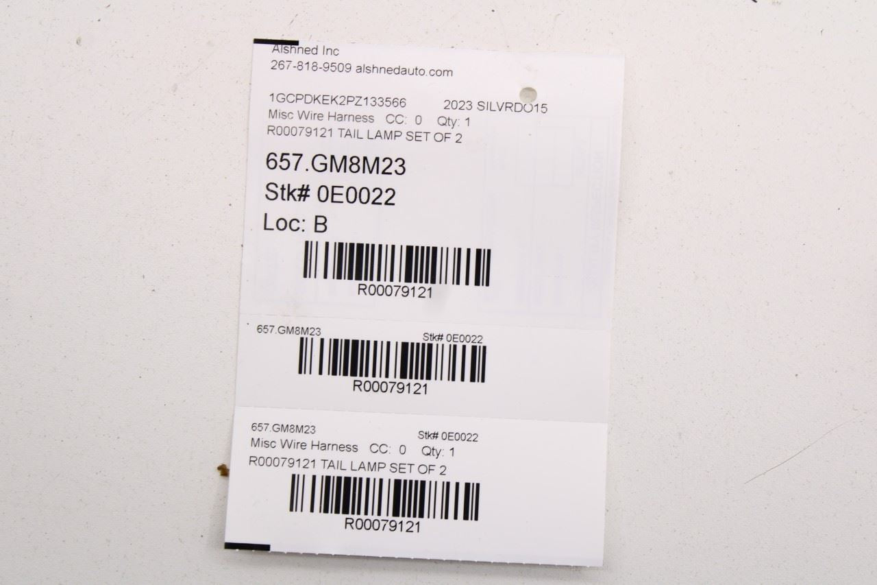 2019-2025 Chevrolet Silverado LT-L Tail Light Wiring Harness Set of 2 84234369 - Alshned Auto Parts