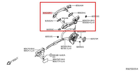 19-24 Nissan Altima 2.5 SL Rear Right Side Door Exterior Handle 82640-6CA0A OEM - Alshned Auto Parts