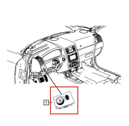 11-14 Dodge Challenger SXT Front Dash Driver Left Side Headlight Control Switch - Alshned Auto Parts