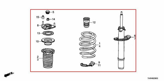 18-26 Honda Odyssey Touring 3.5L FWD Front Left Driver Side Shock Strut Absorber - Alshned Auto Parts