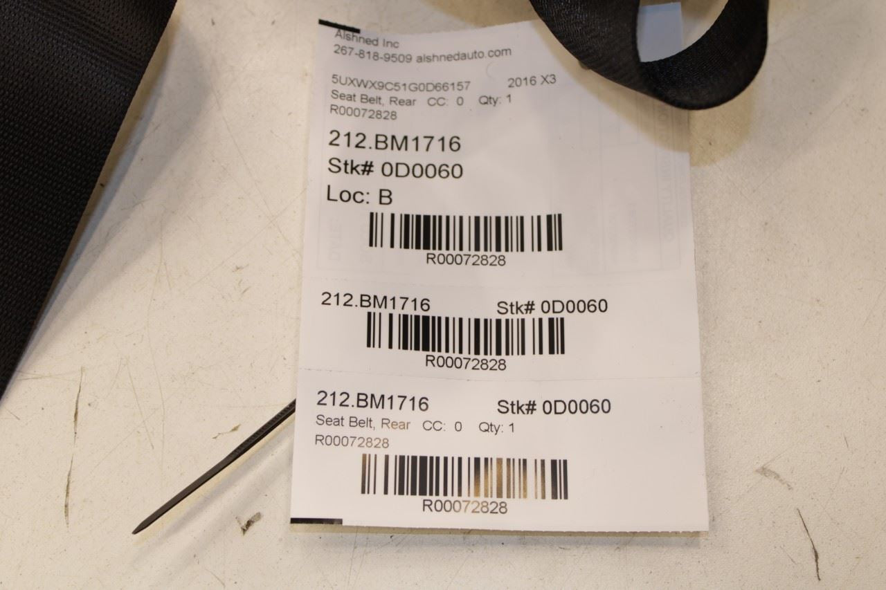 11-17 BMW X3 xDrive28i 2.0L AWD Rear Driver LH Side 2nd Row Seat Belt Retractor - Alshned Auto Parts