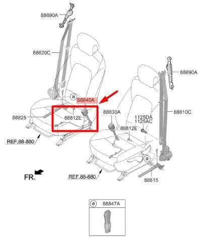 2019-23 Hyundai Santa Fe Limited Front RH Side Seat Belt Buckle 88840-S2000-NNB - Alshned Auto Parts