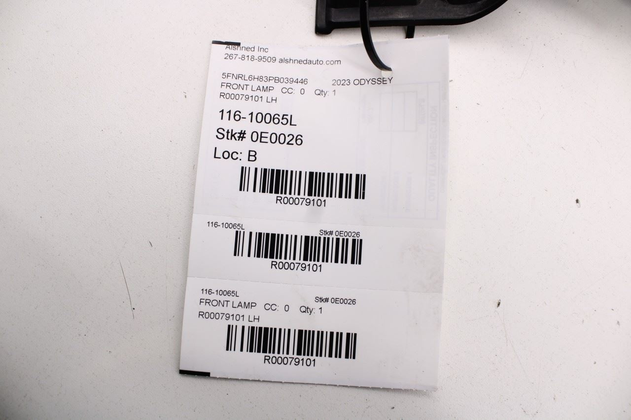 21-24 Honda Odyssey Touring Front Left Driver Side Fog Light Lamp 33950-TEY-Y0114